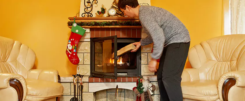 Rusted Metal Fireplace Restoration in Candler-McAfee, Georgia